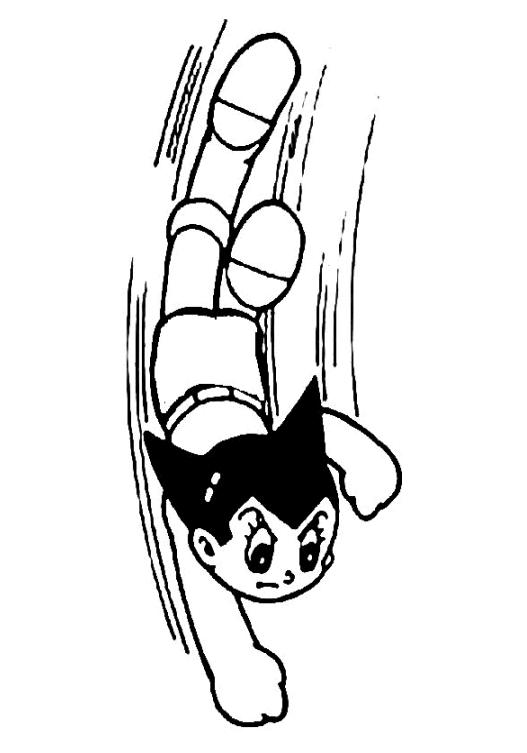 coloriage astro boy fonce